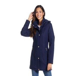 (#7)Weatherproof Quilted Hooded Jacket - Navy